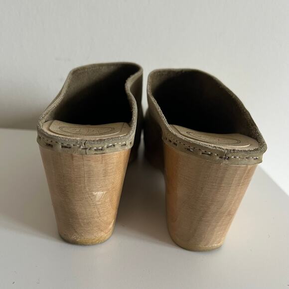 No.6 New School Clog on Wedge suede green size 43 - Picture 6 of 9